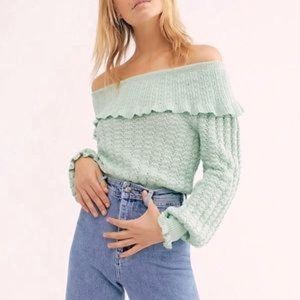 Free People Green Sweater, Size XS